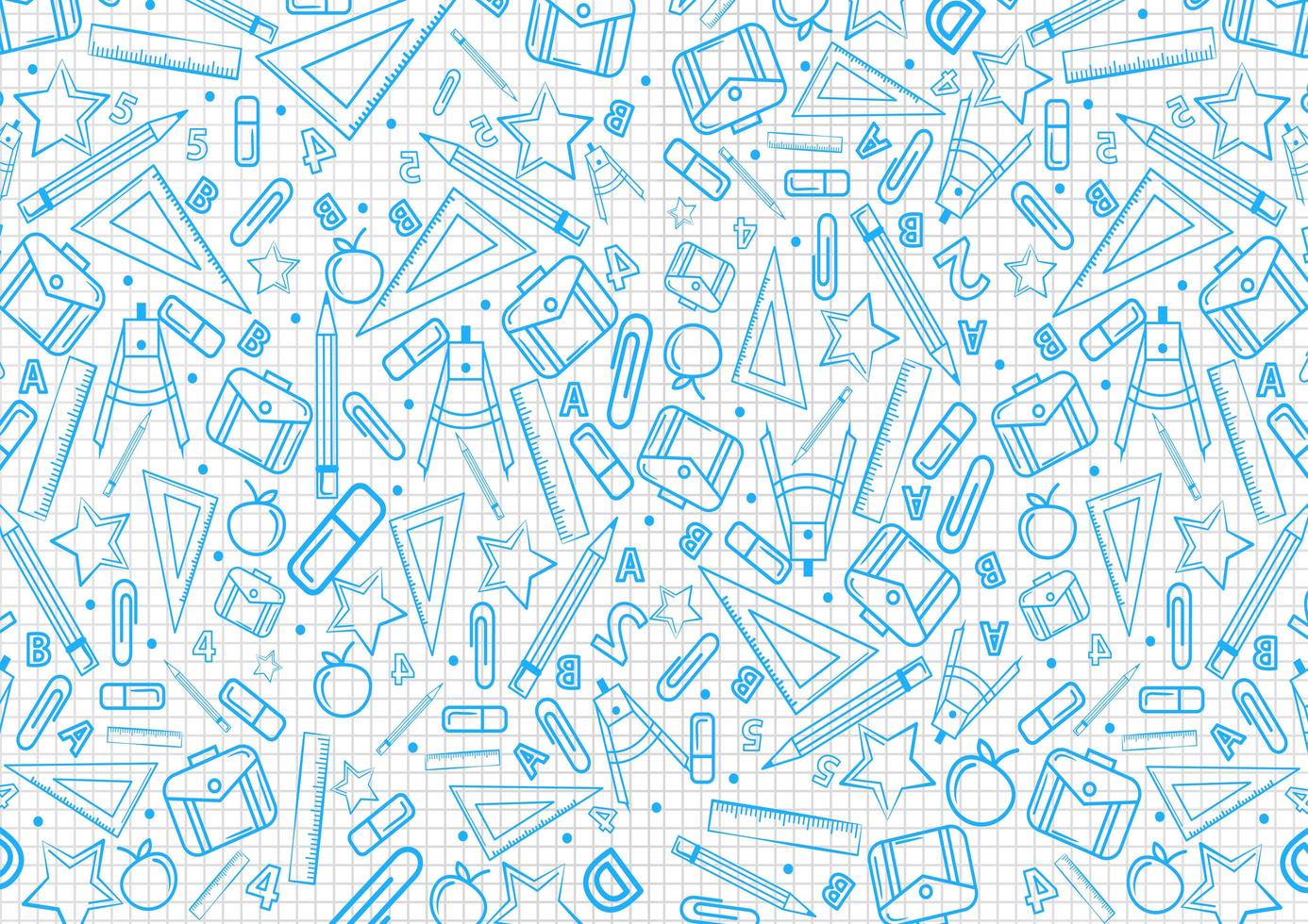 Back to school pattern on notebook  vector