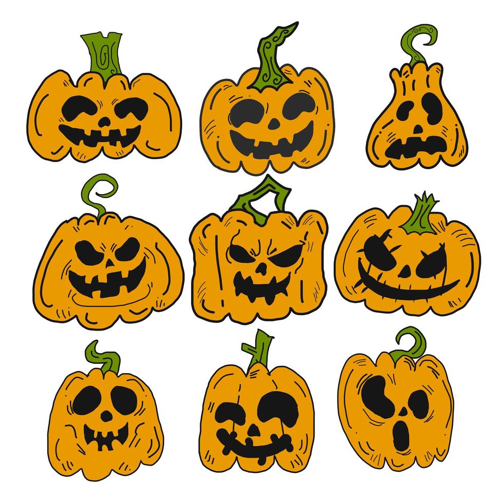 Jack O Lantern Faces Cartoon