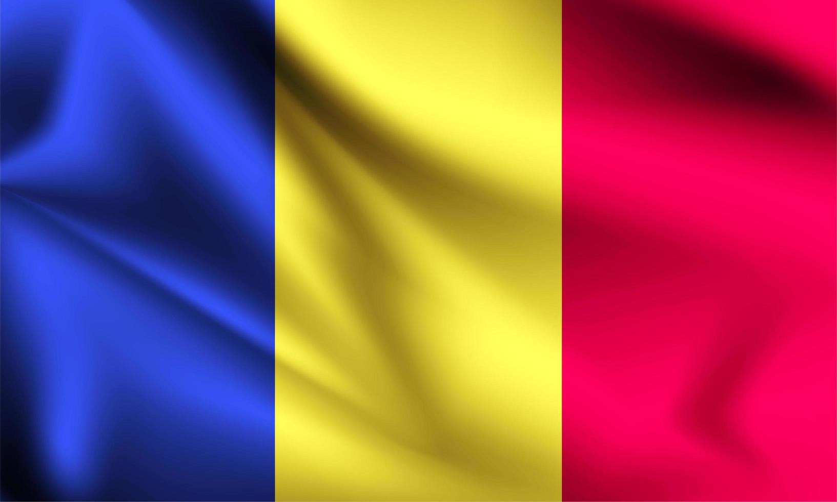 Romania 3d flag  vector