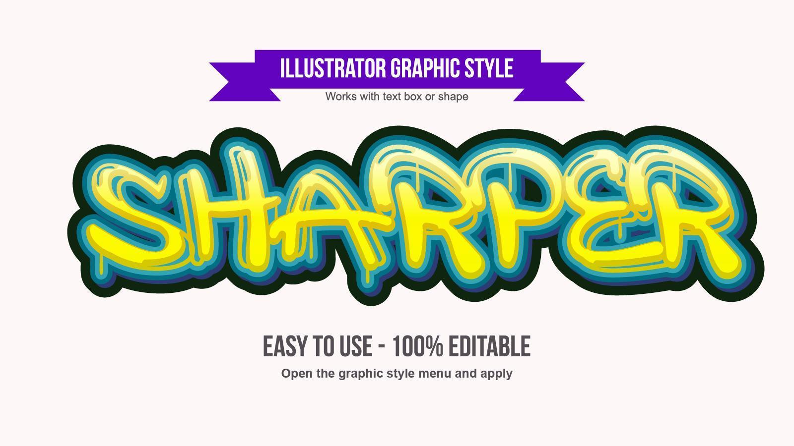 Dripping Graffiti Text Effect vector