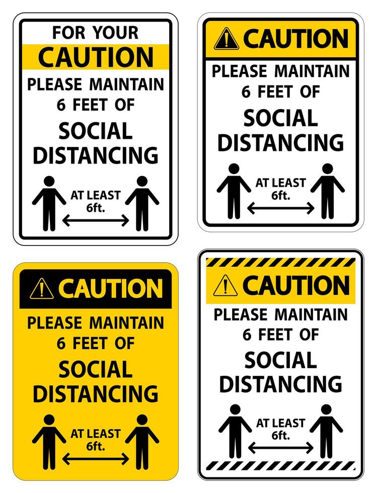 Safety Maintain Social Distancing vector
