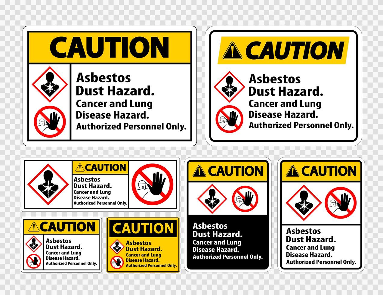 Caution Label Disease Hazard vector