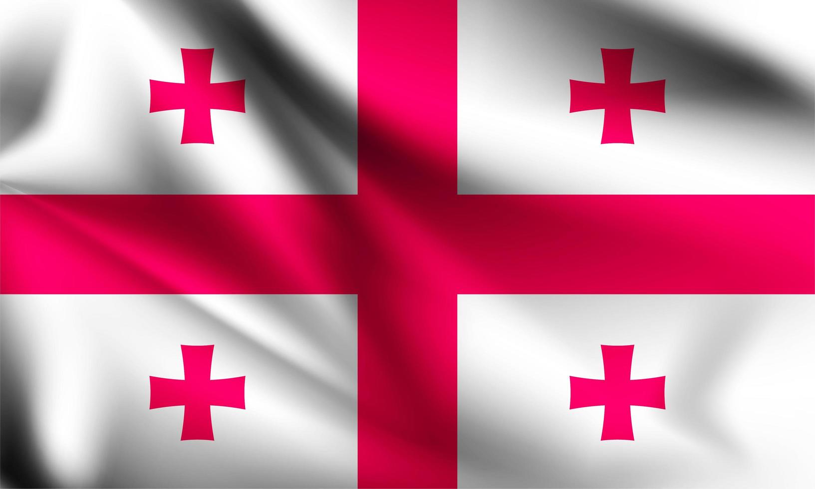 Georgia national 3d flag  vector