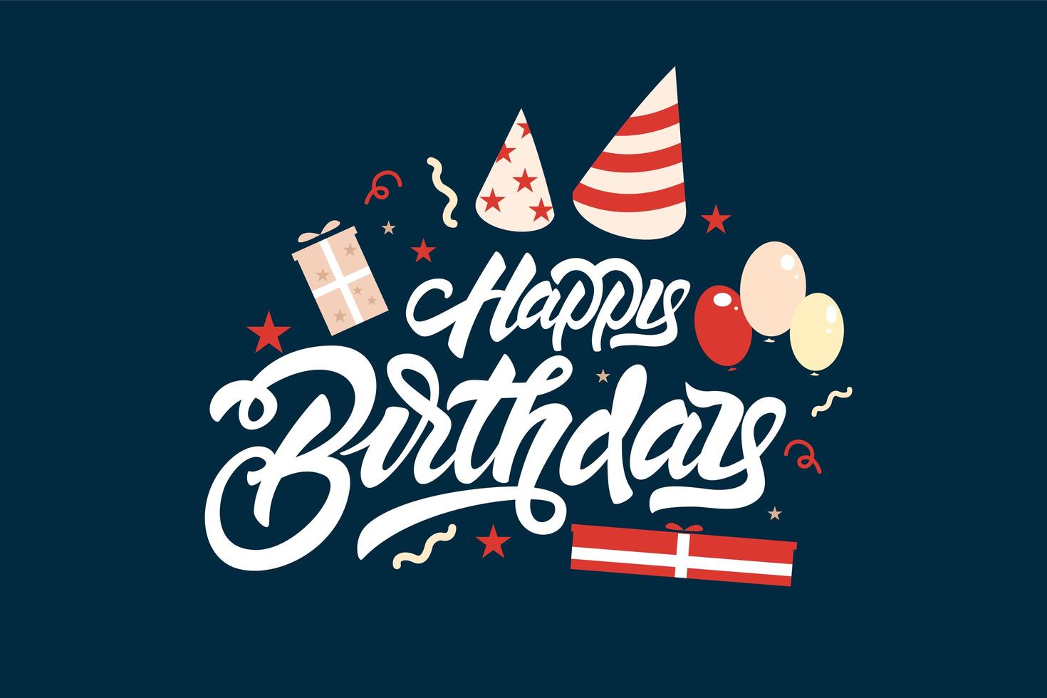 Happy Birthday Lettering vector