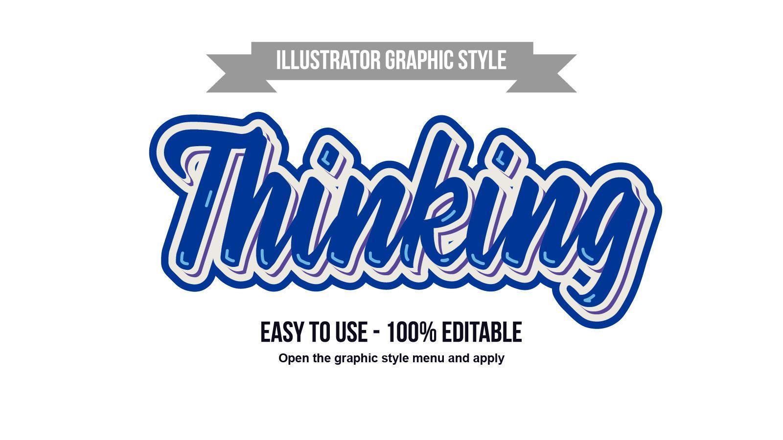 Blue Cursive Hand Lettering Text Style vector