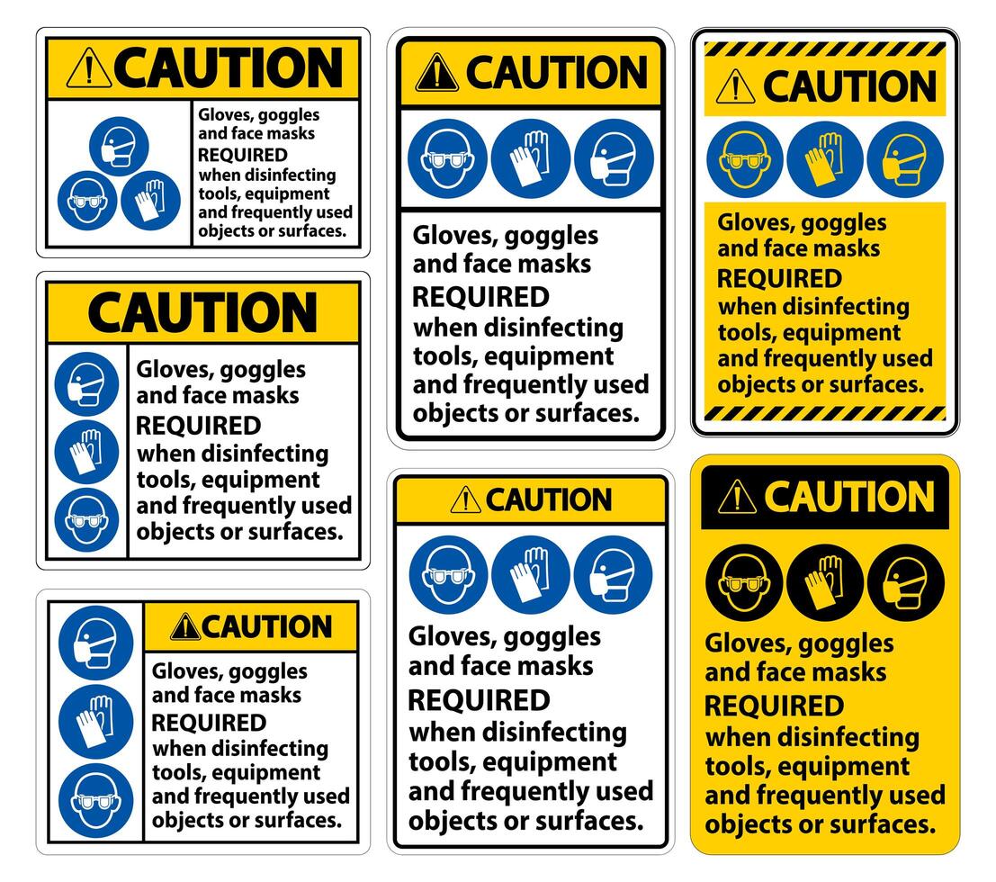 precaución mascarillas requiere signo vector