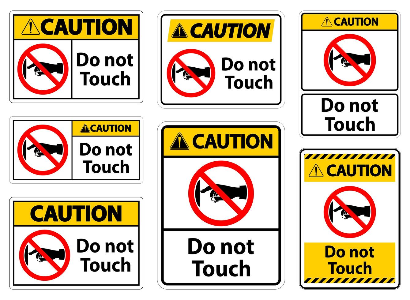 Caution do not touch sign vector