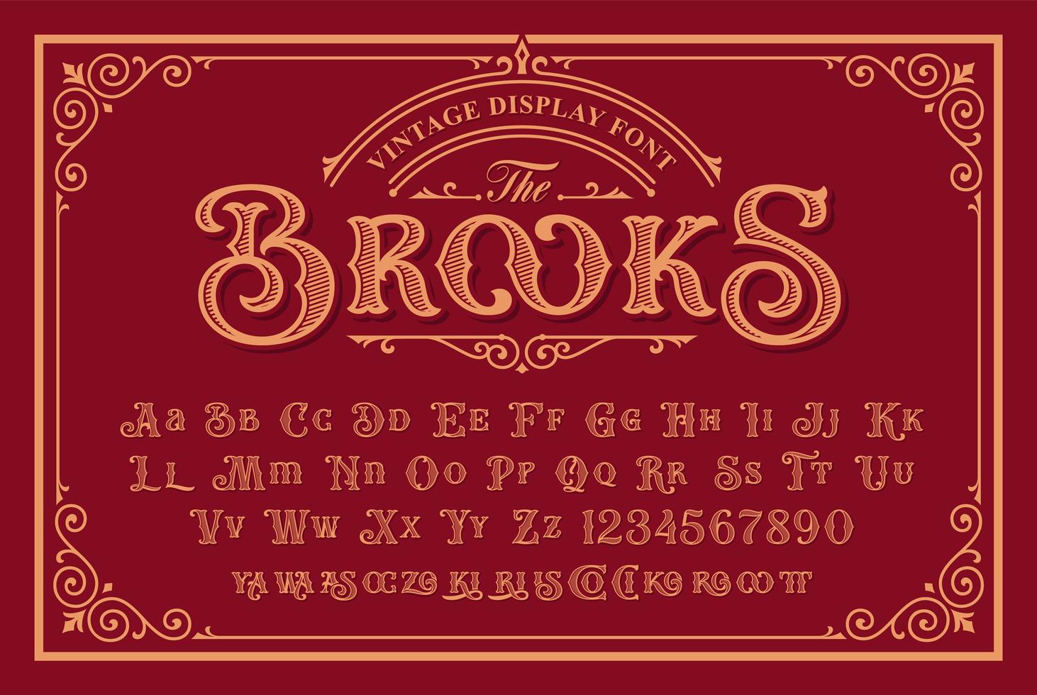 A Vintage Font in Victorian Style vector