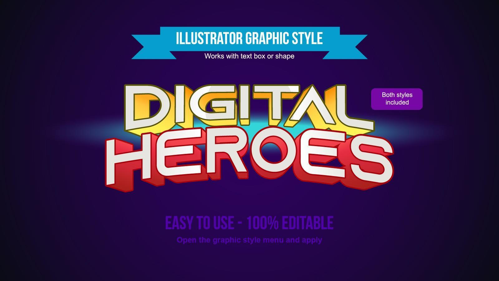 Modern gaming arched yellow and red text styles vector