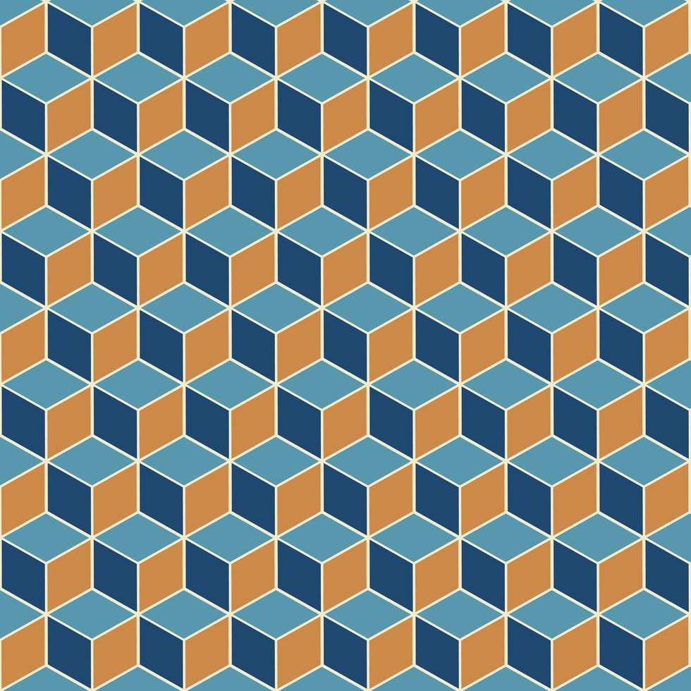 Isometric cube pattern vector