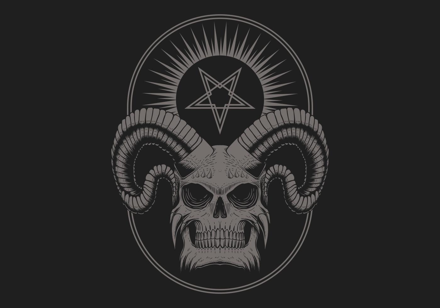 Satanic Devil Skull vector