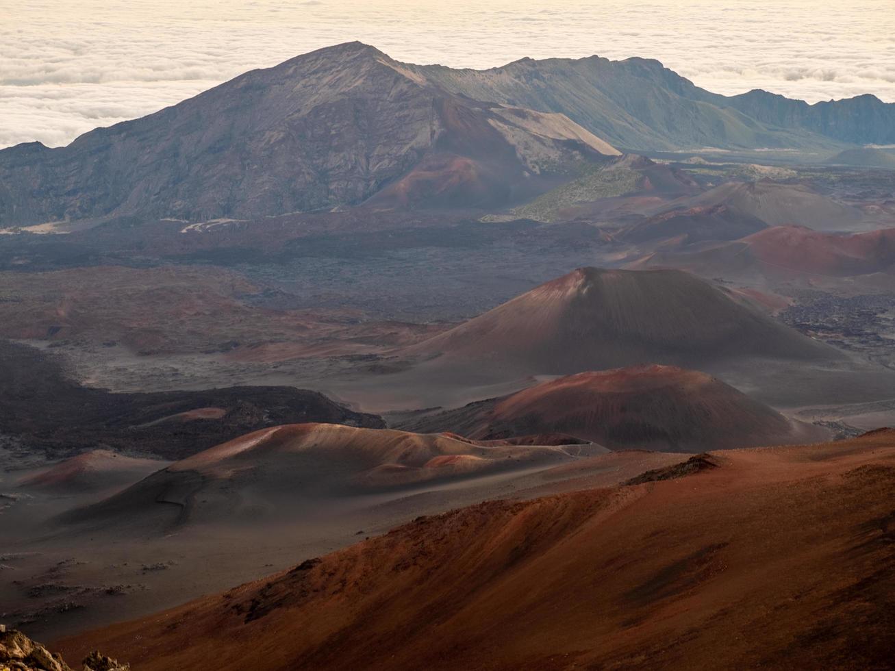 Brown and grey mountains photo