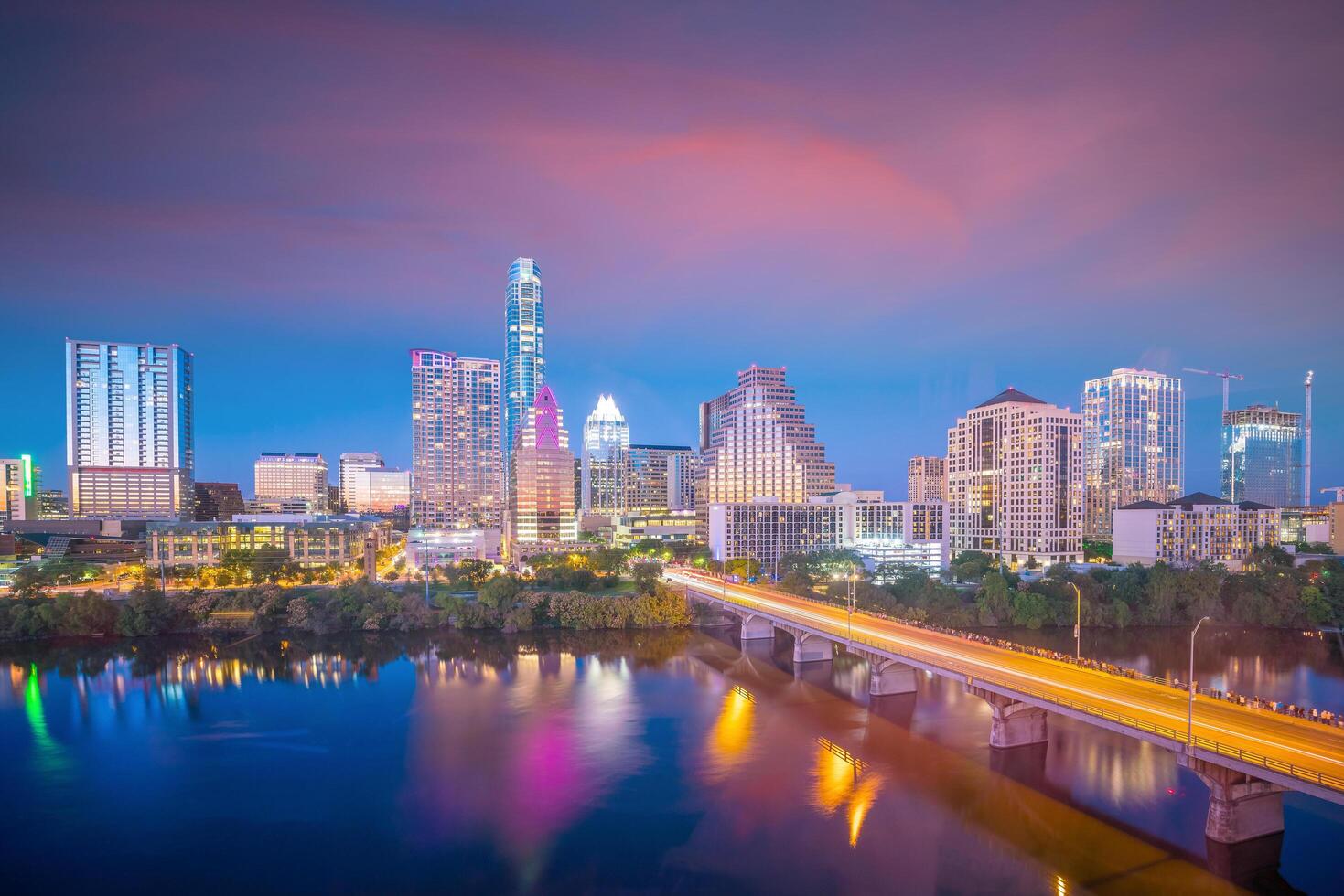 Horizonte del centro de Austin, Texas, EE.UU. foto