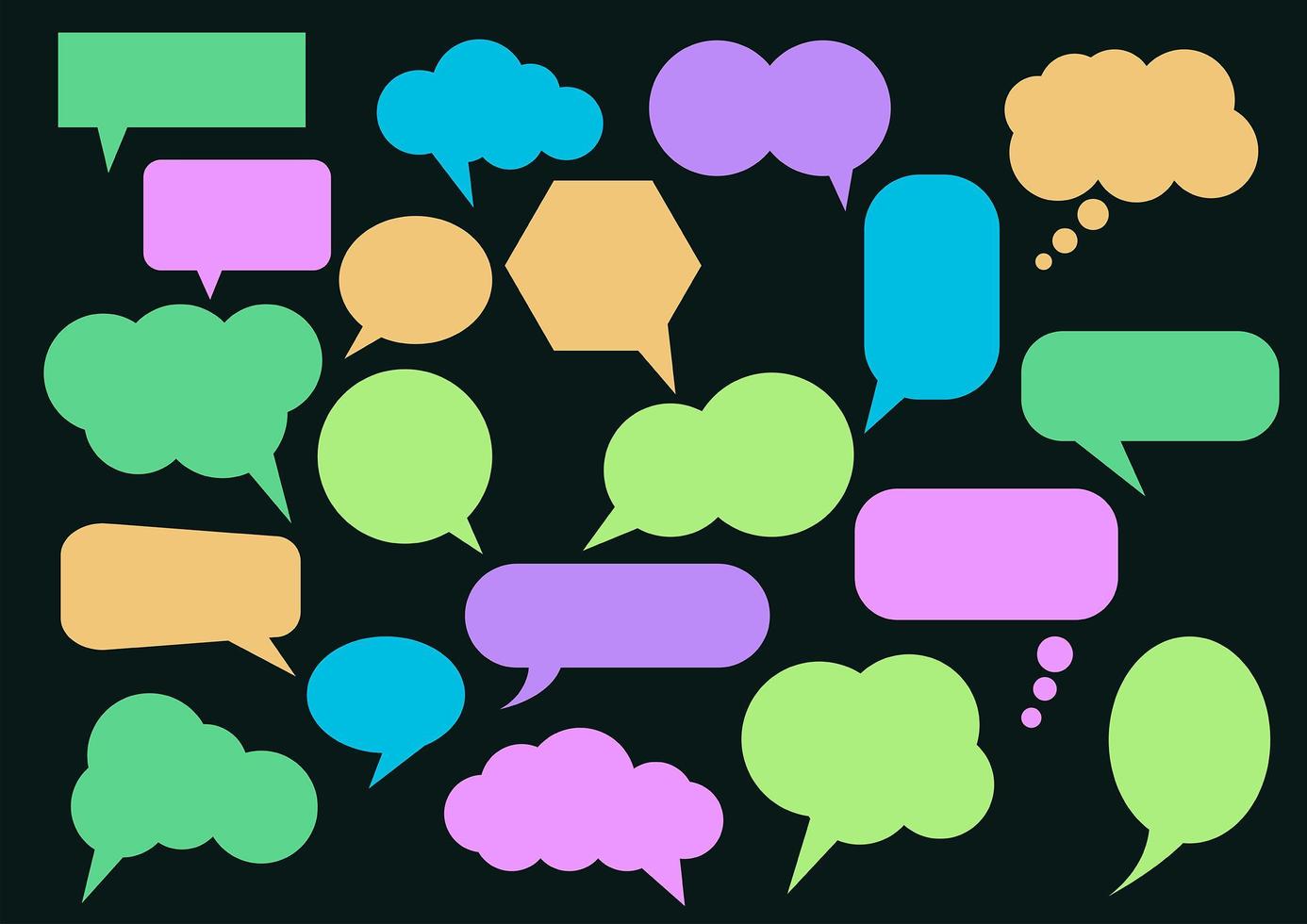 Speech bubble collection vector