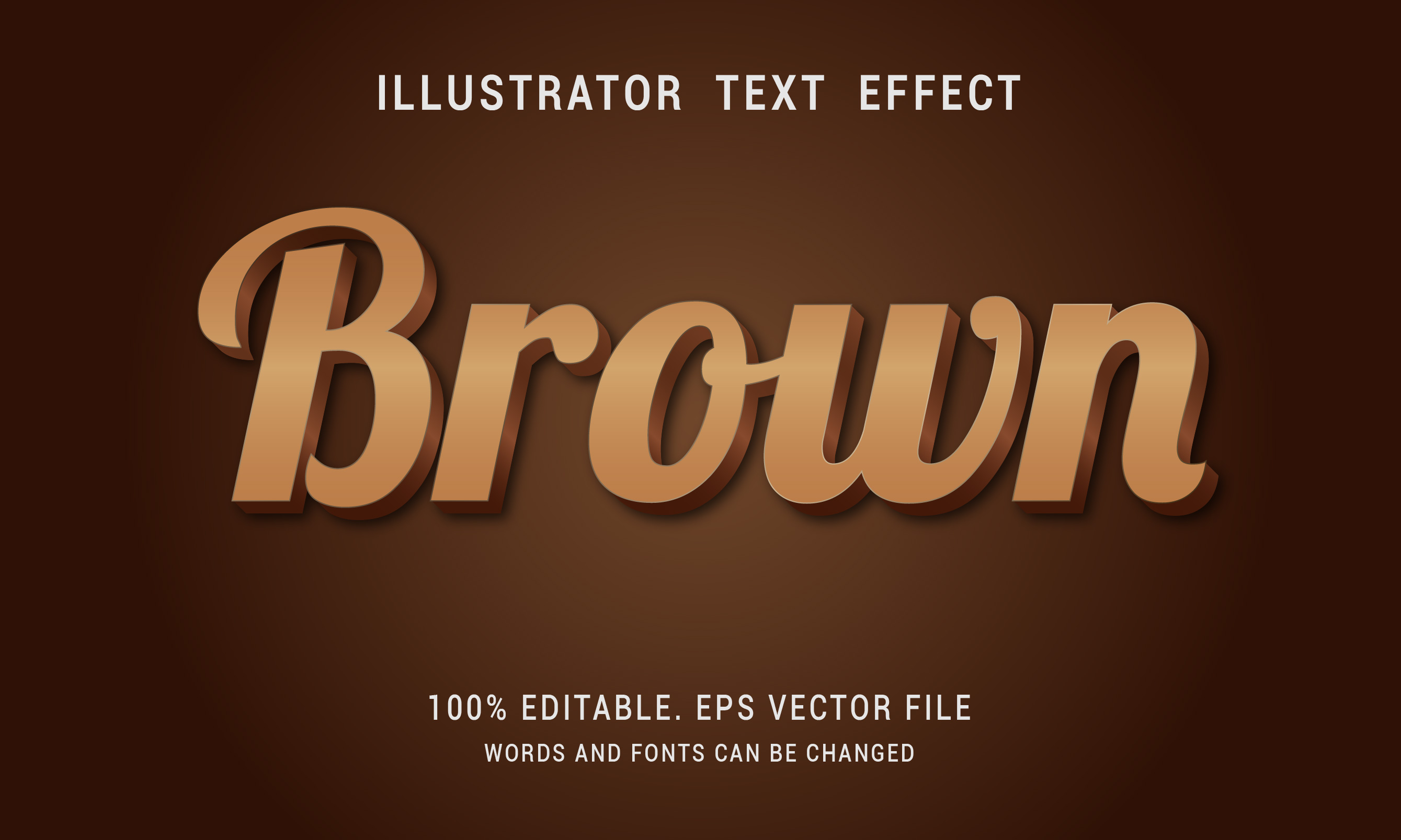 Bold Brown And Shiny Brown Text Effect Design Download Free Vectors