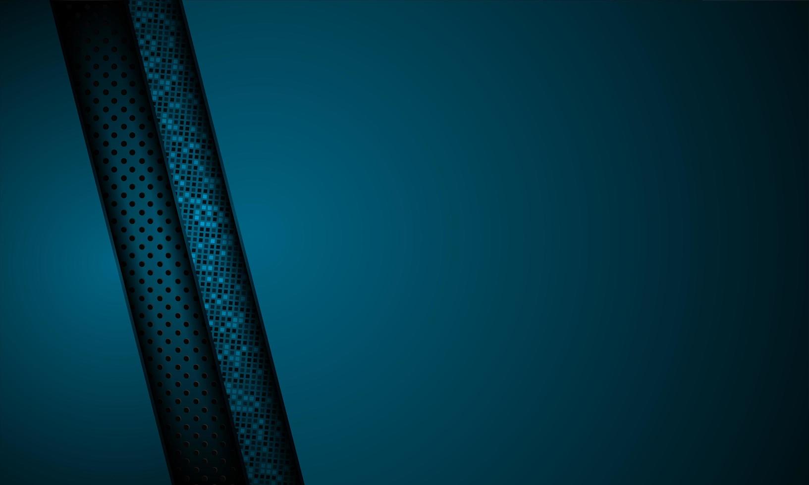 Metallic dark design with solid blue lines vector