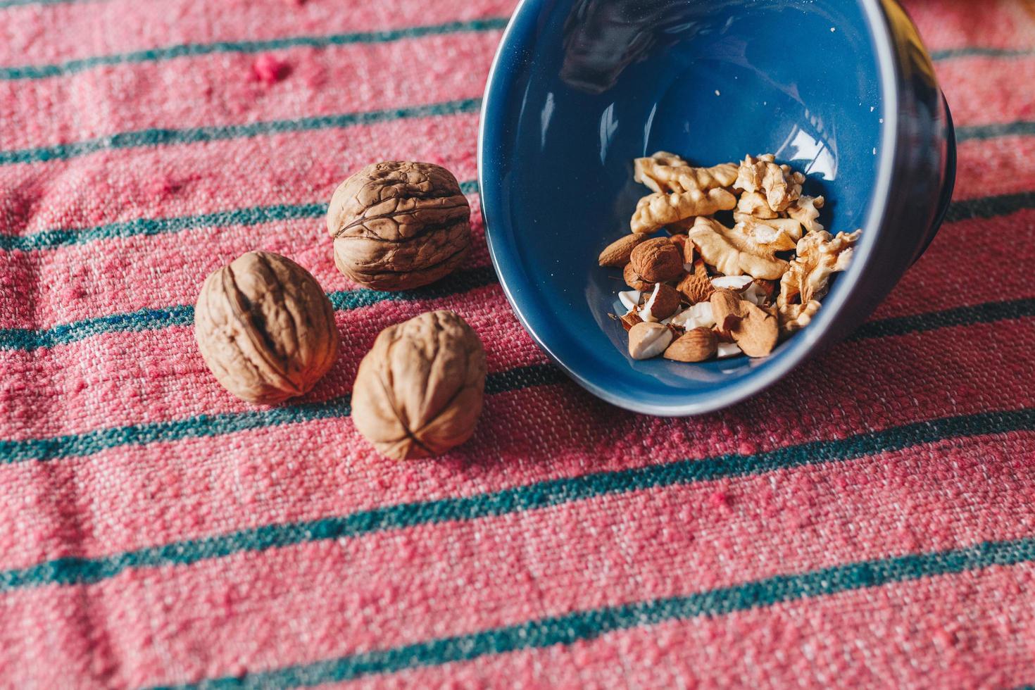 Three brown nuts  photo