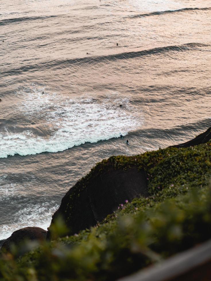 surfistas en el océano foto