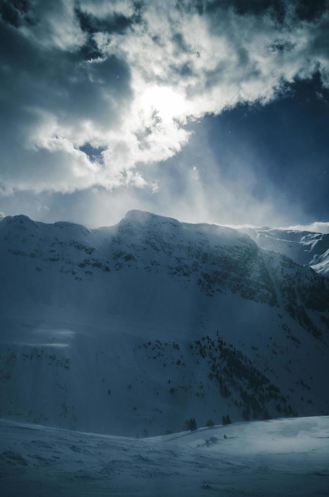 Snow on mountain photo