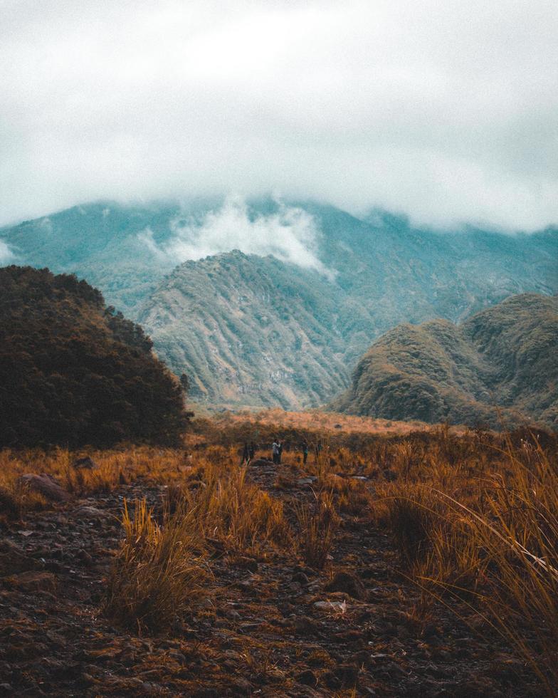 niebla de montaña nublada foto