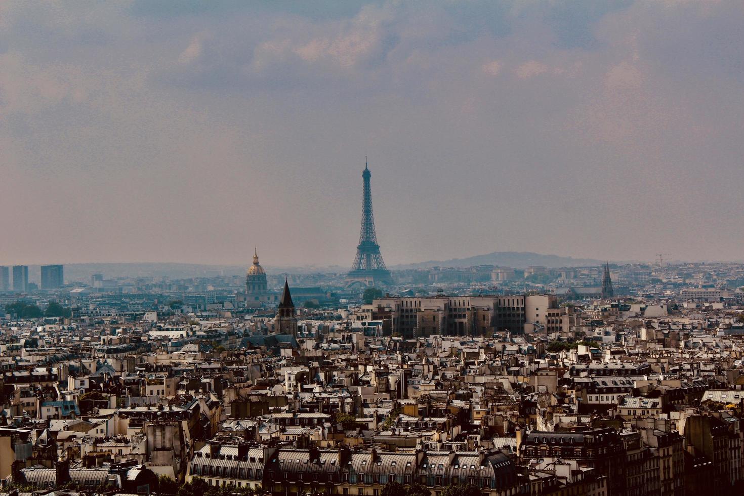 City skyline of Paris, France photo