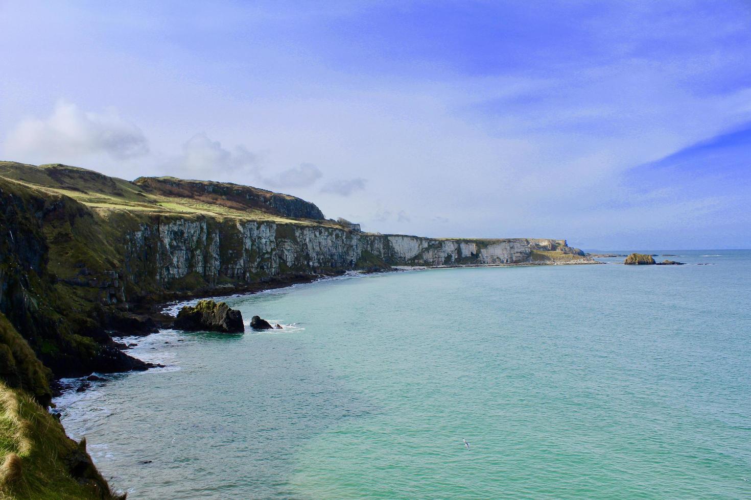 Cliff beside sea photo