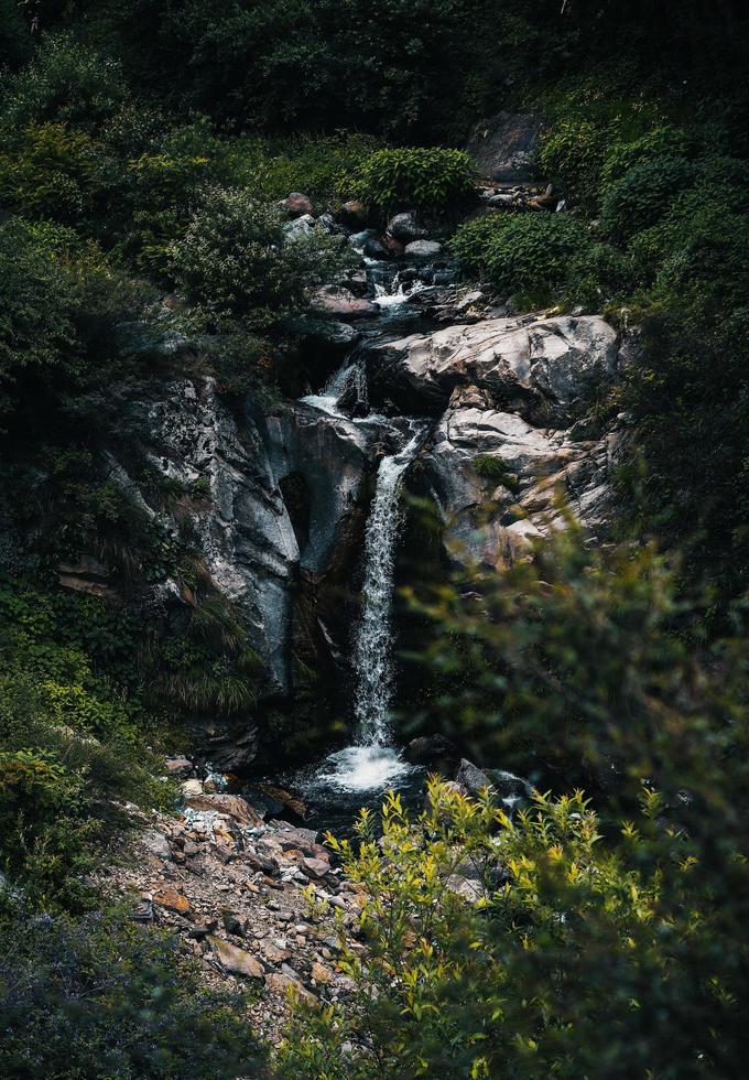 Aerial view of waterfall photo