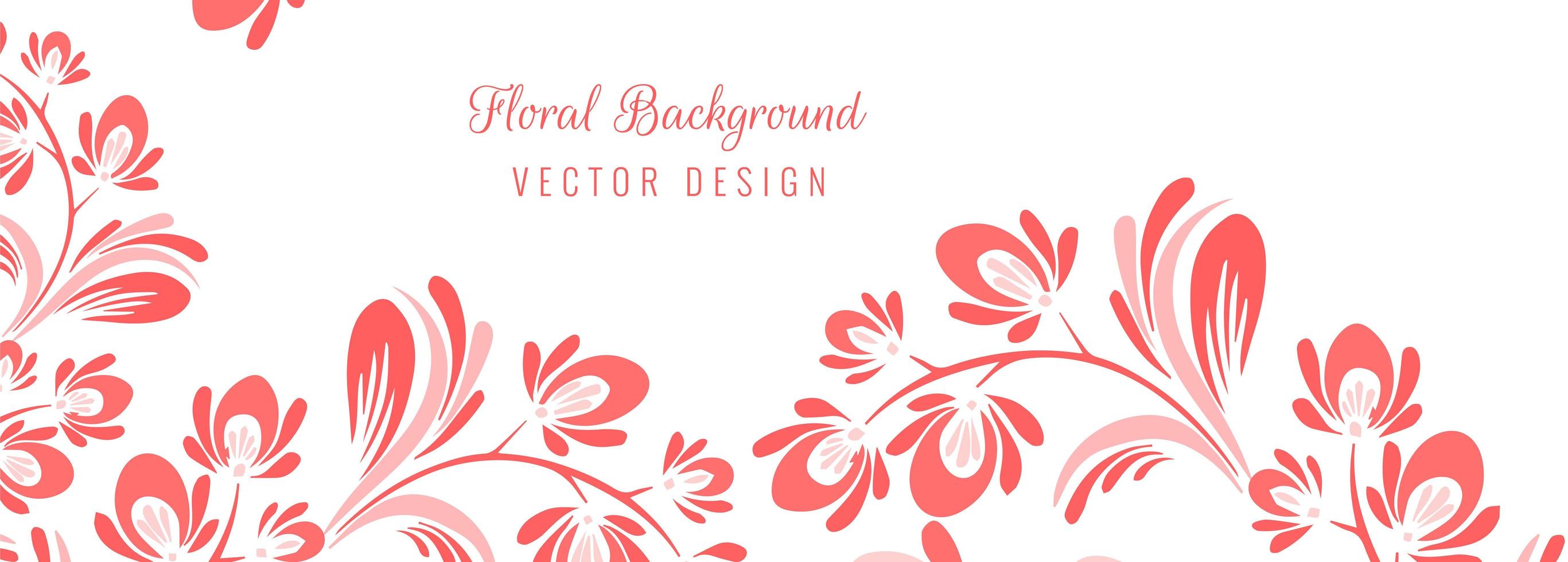 Beautiful decorative floral banner vector