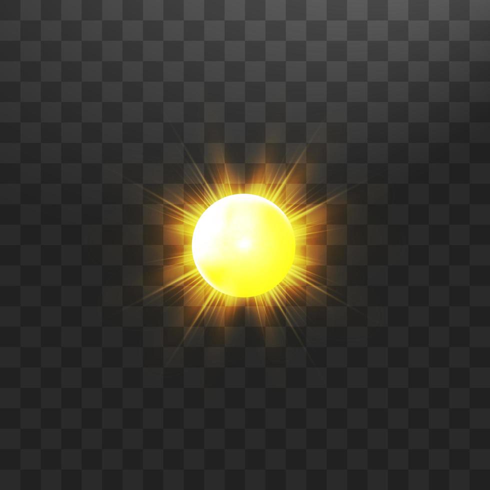 Warm sun on transparency vector