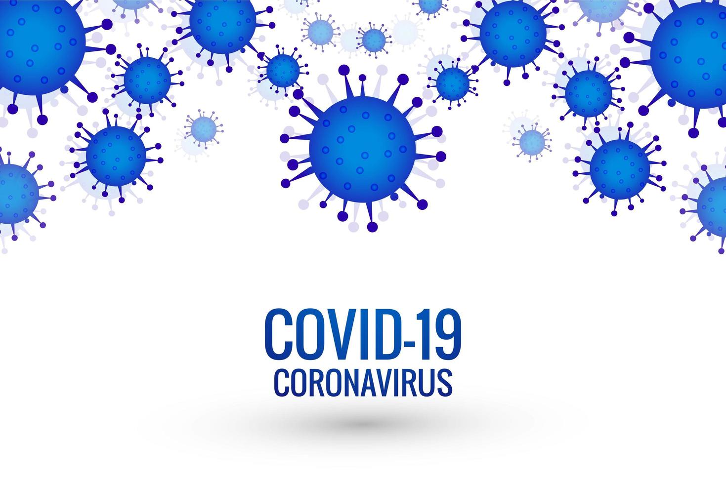 Covid-19 coronavirus cell border vector