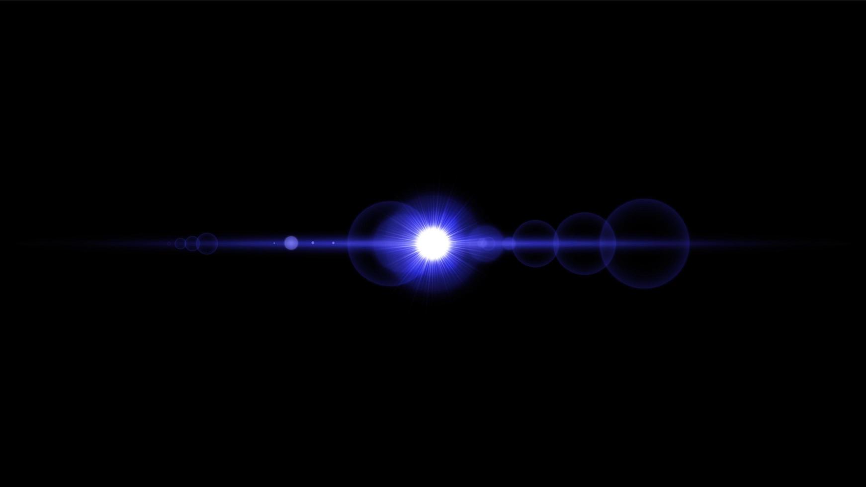 Blue sunlight special lens flare light effect vector