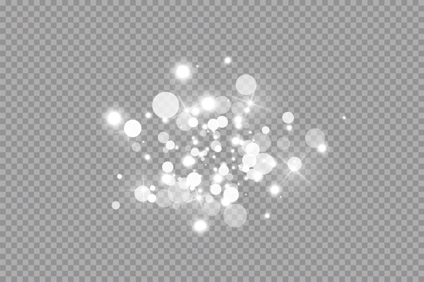 White sparks and glitter special light effect vector