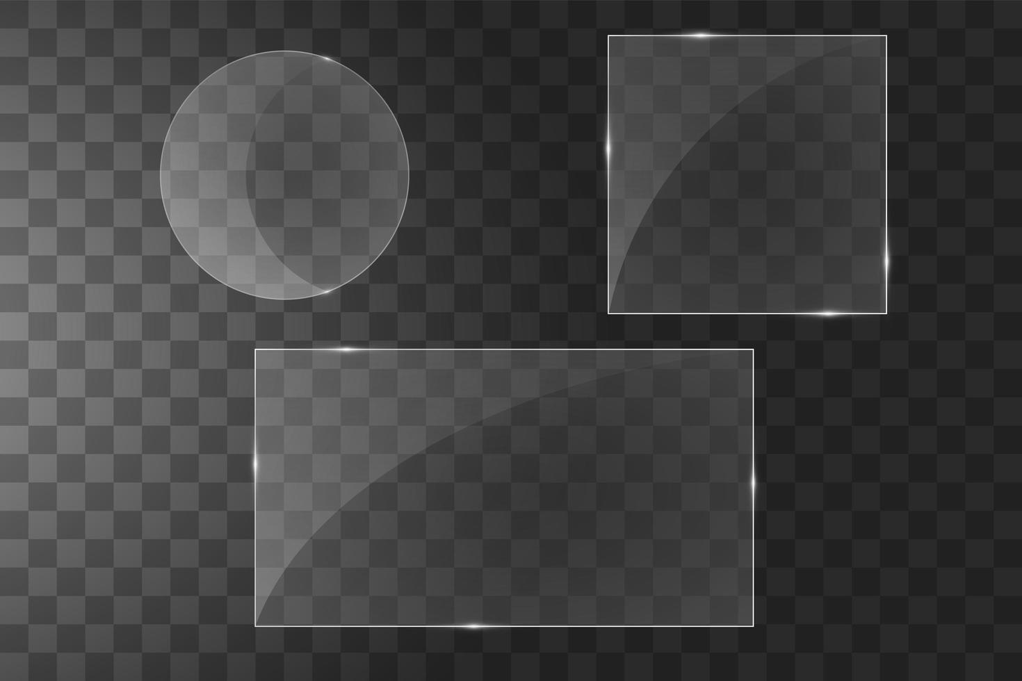 Glass plates set vector