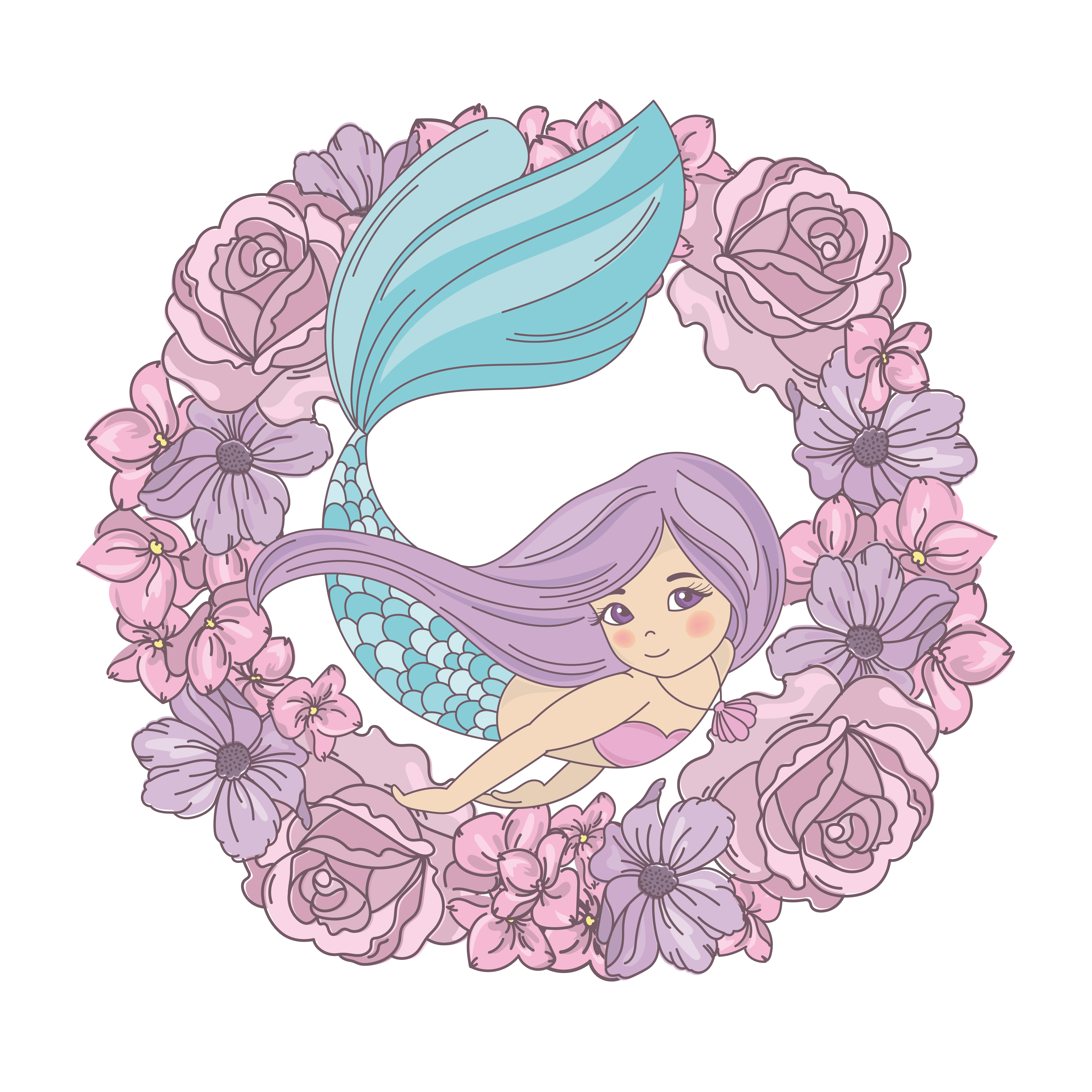 Free Free 126 Mermaid Wreath Svg SVG PNG EPS DXF File