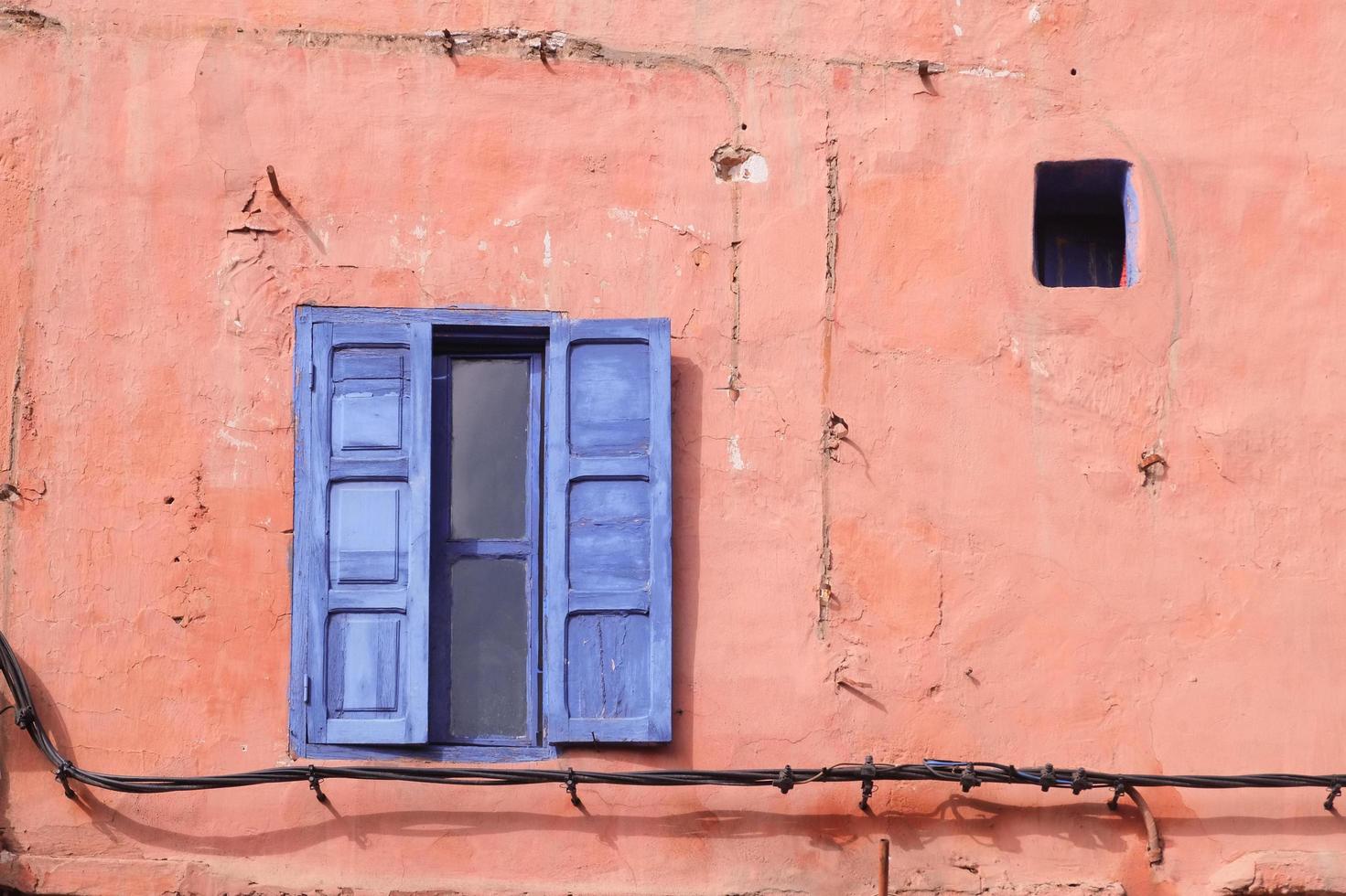 Blue wooden window  photo