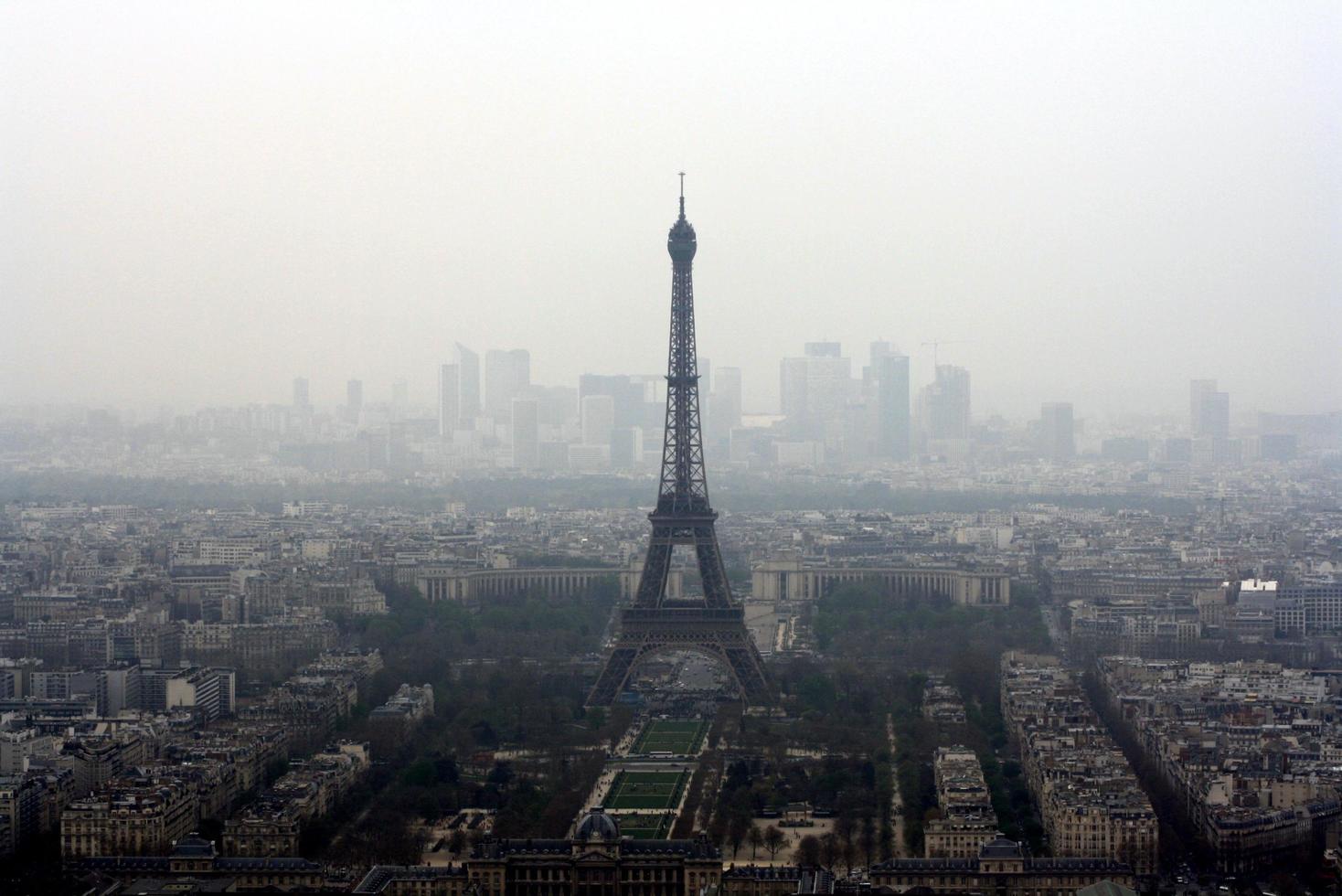 Eiffel Tower in the fog photo