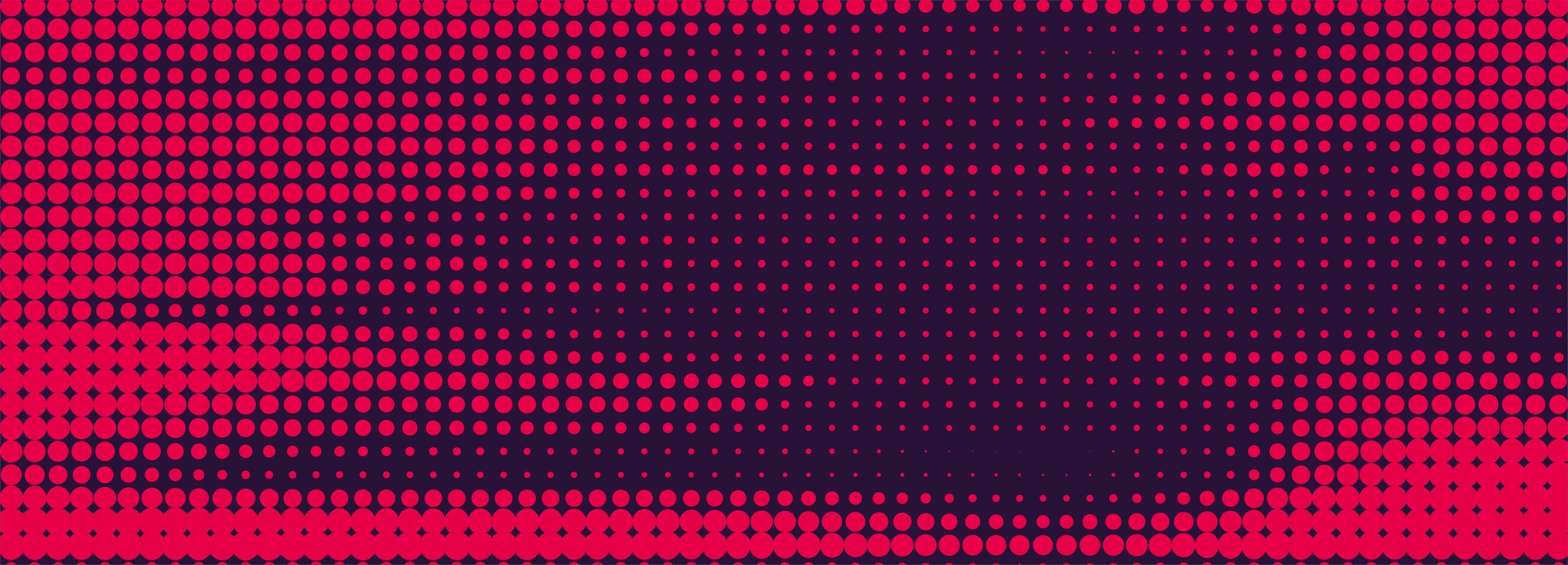 Abstract halftone red and purple banner vector