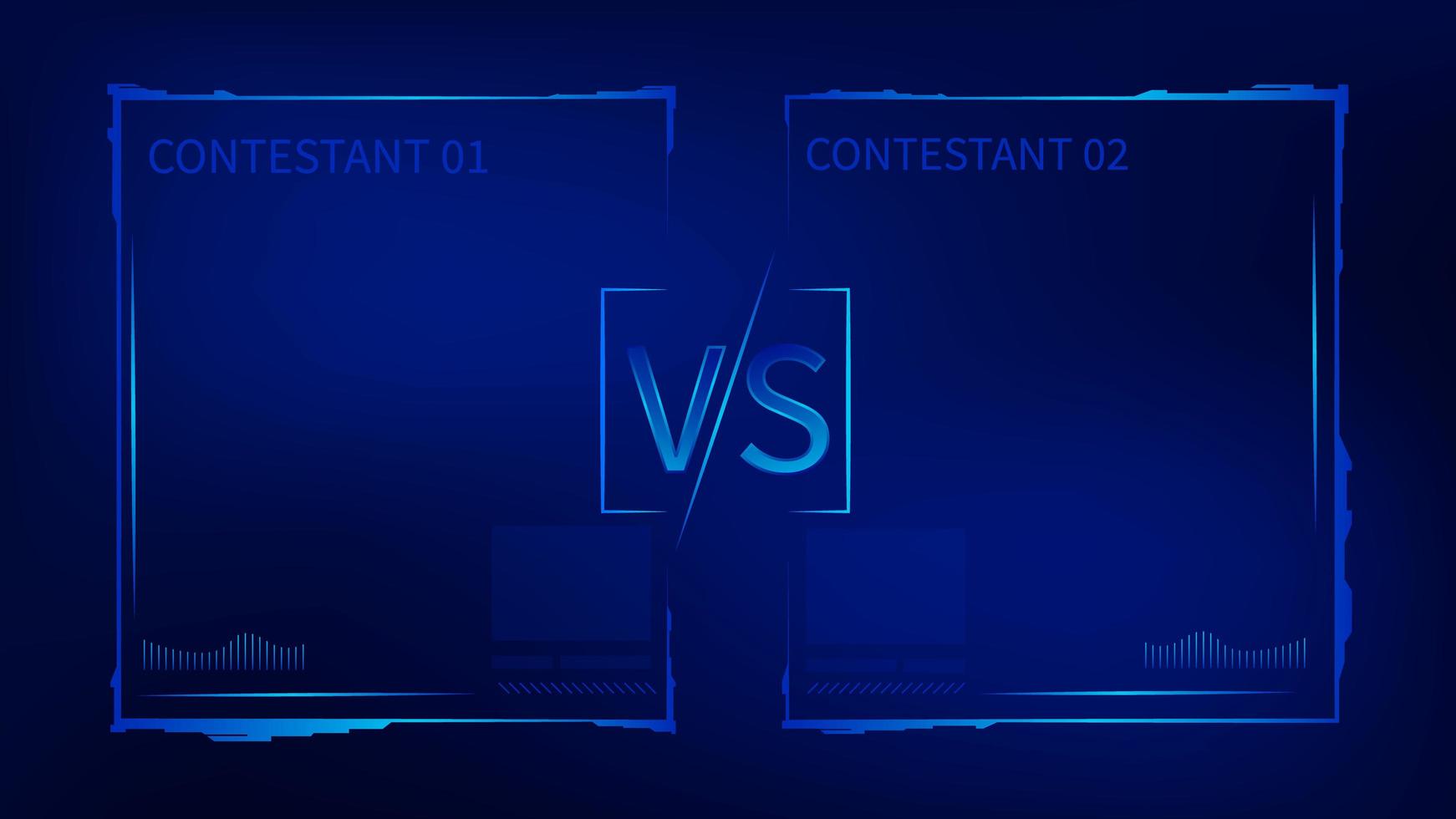 Tech style VS challenge template vector