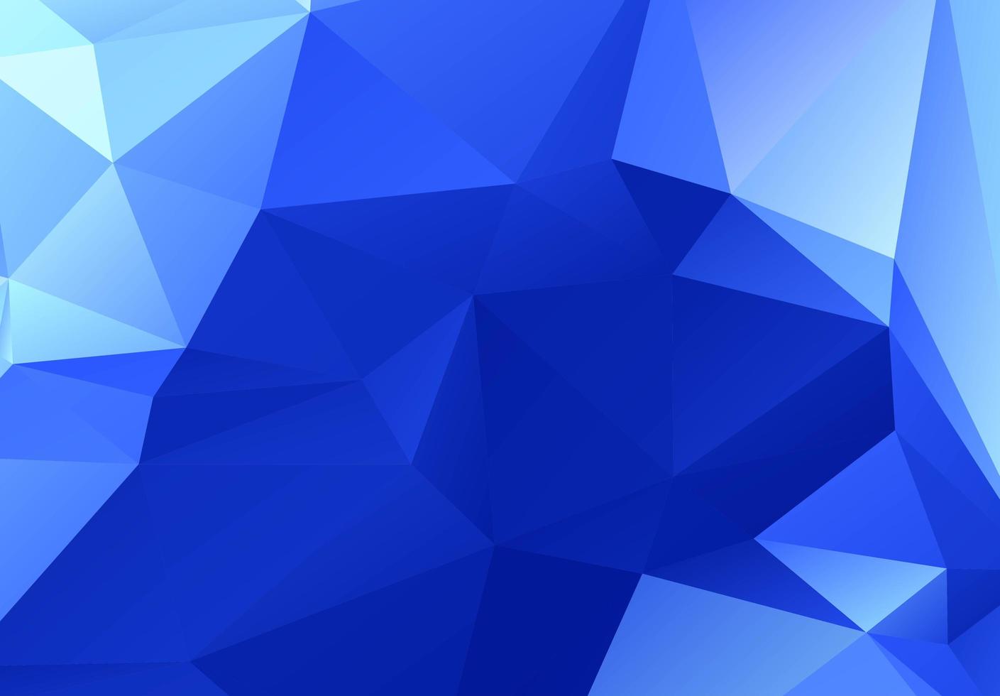 Blue simple polygon background vector