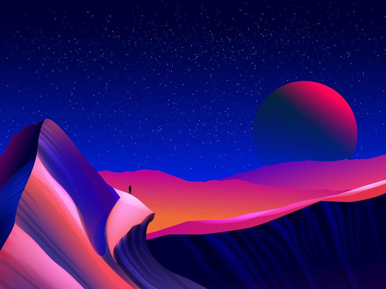 On an Alien Planet vector