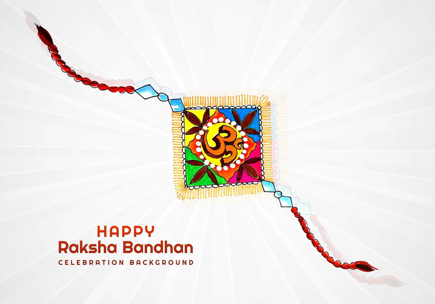 Happy raksha bandhan band design  vector