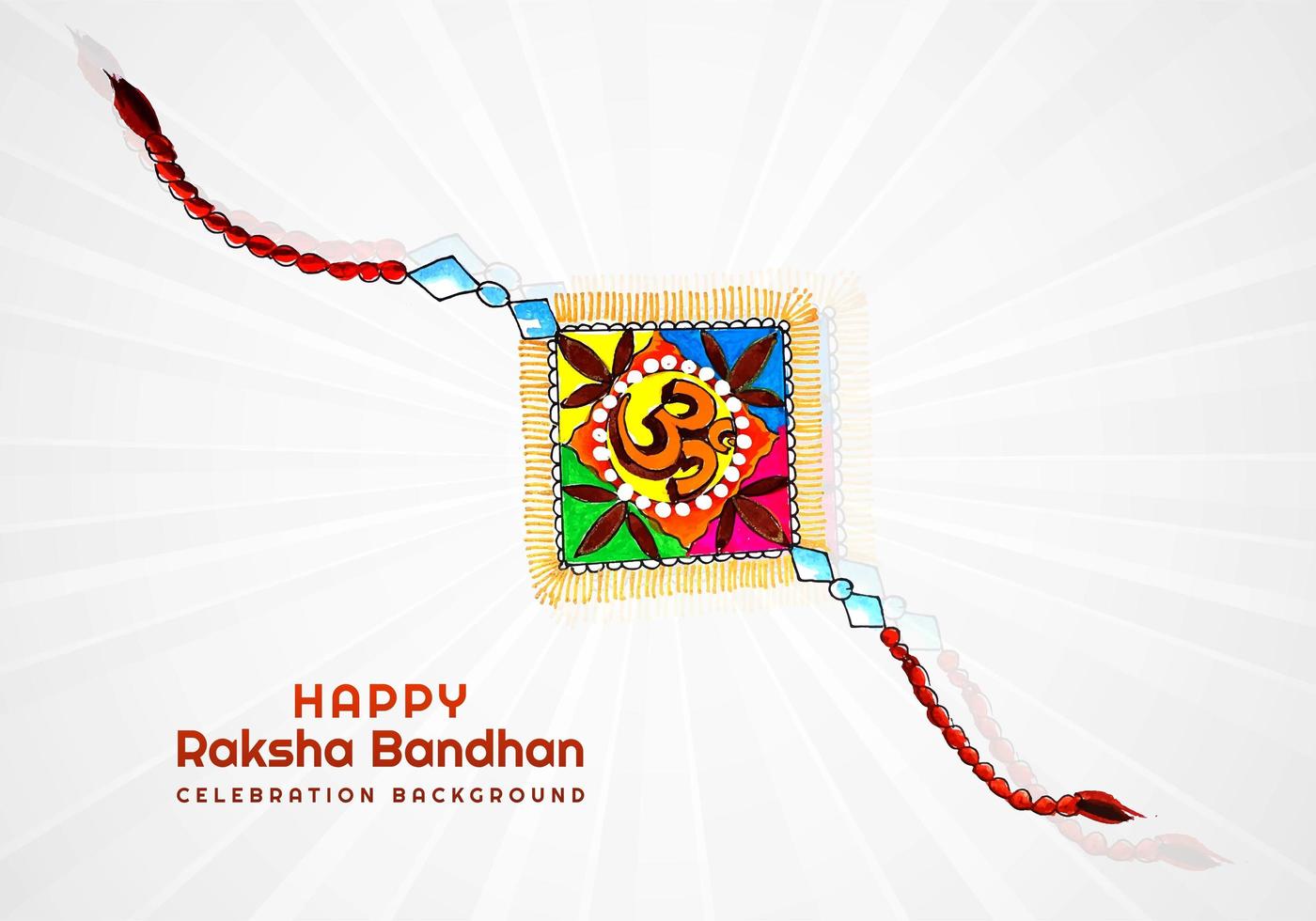 diseño feliz de la banda de raksha bandhan vector