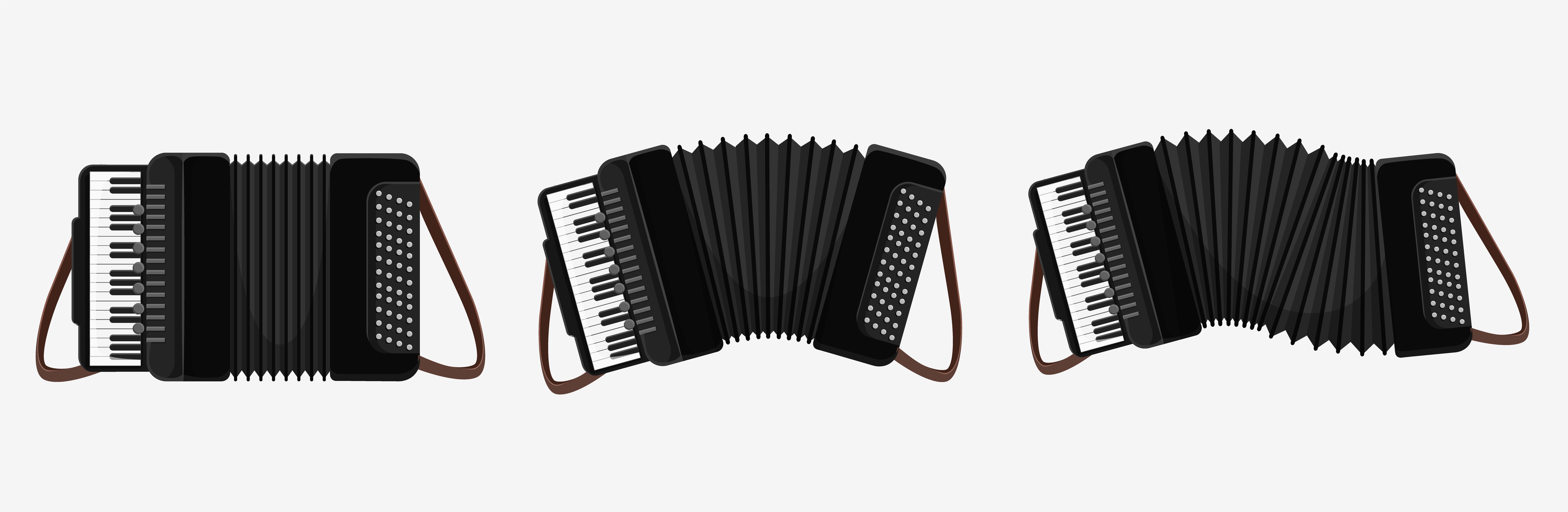 Set of cartoon classical accordions 1234003 Vector Art at Vecteezy