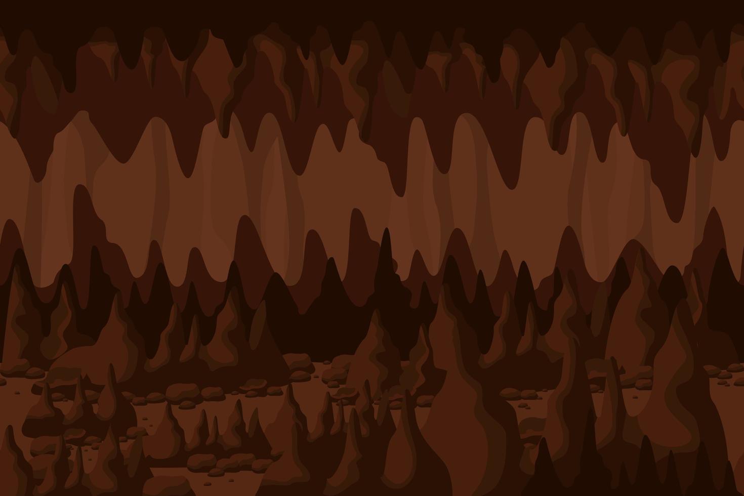 misterio marrón cueva túnel paisaje vector