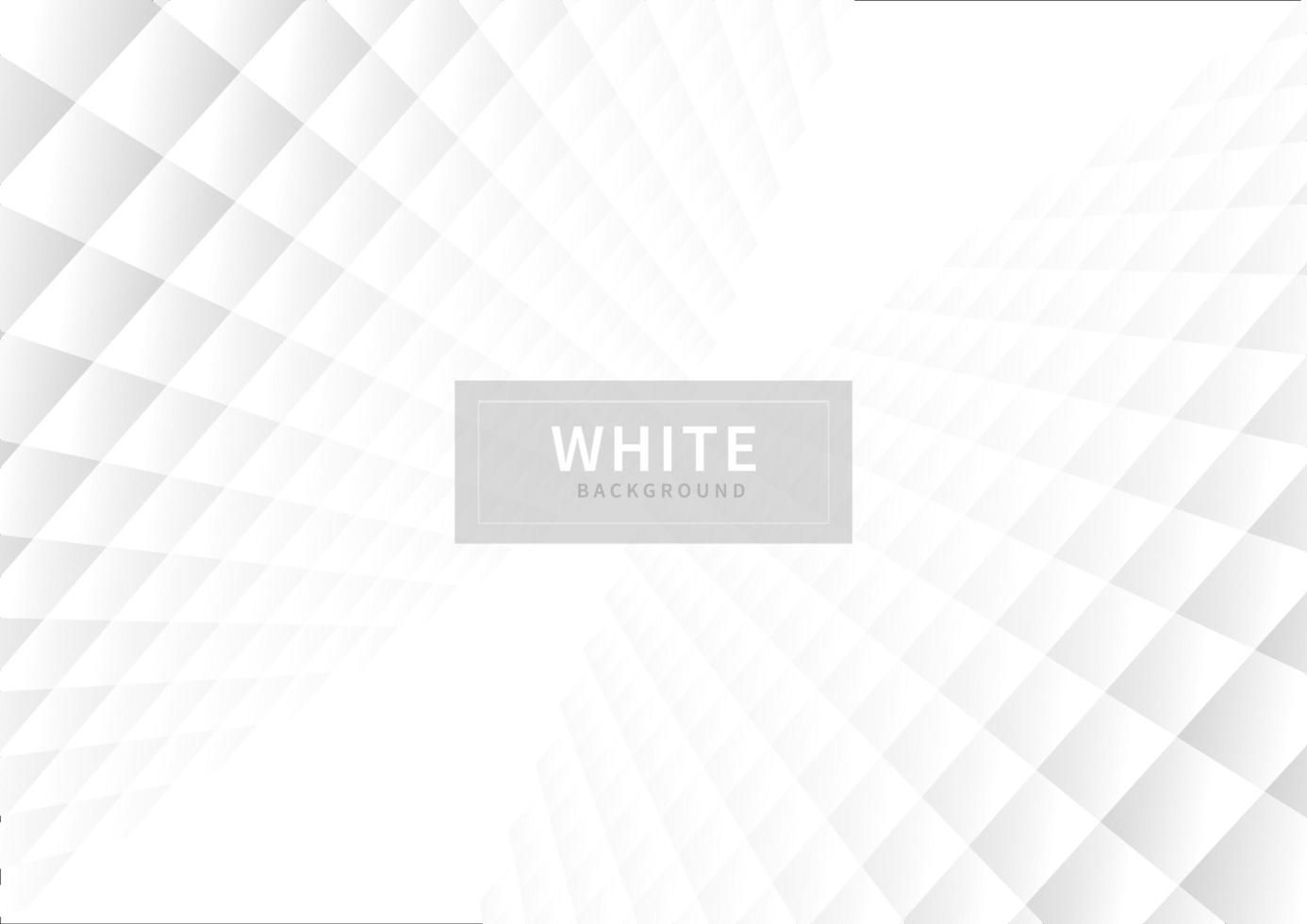 White and gray perspective geometric square pattern vector