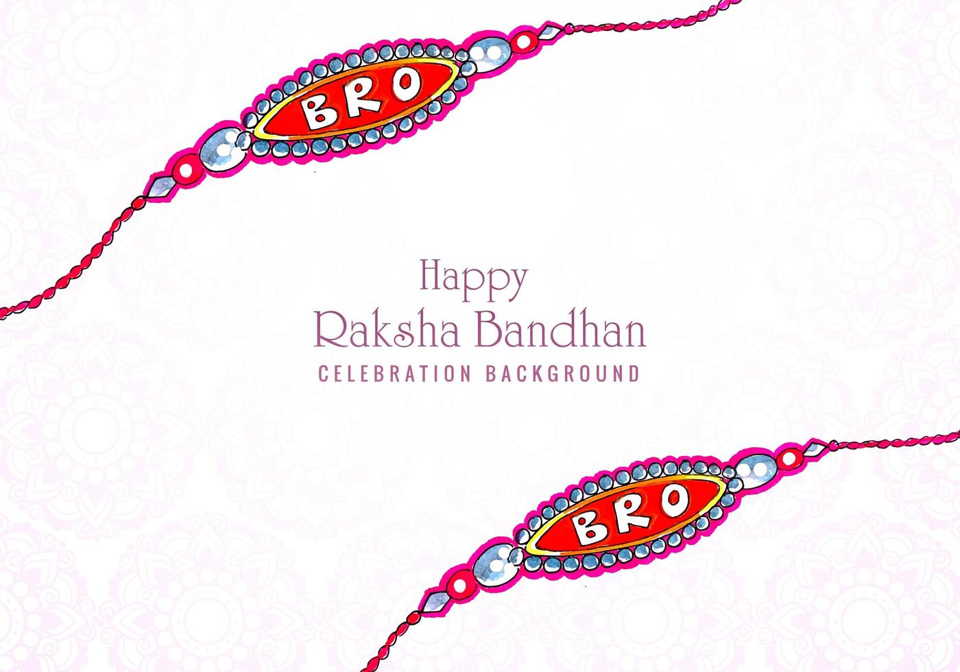 Decorated raksha bandhan festival card  vector