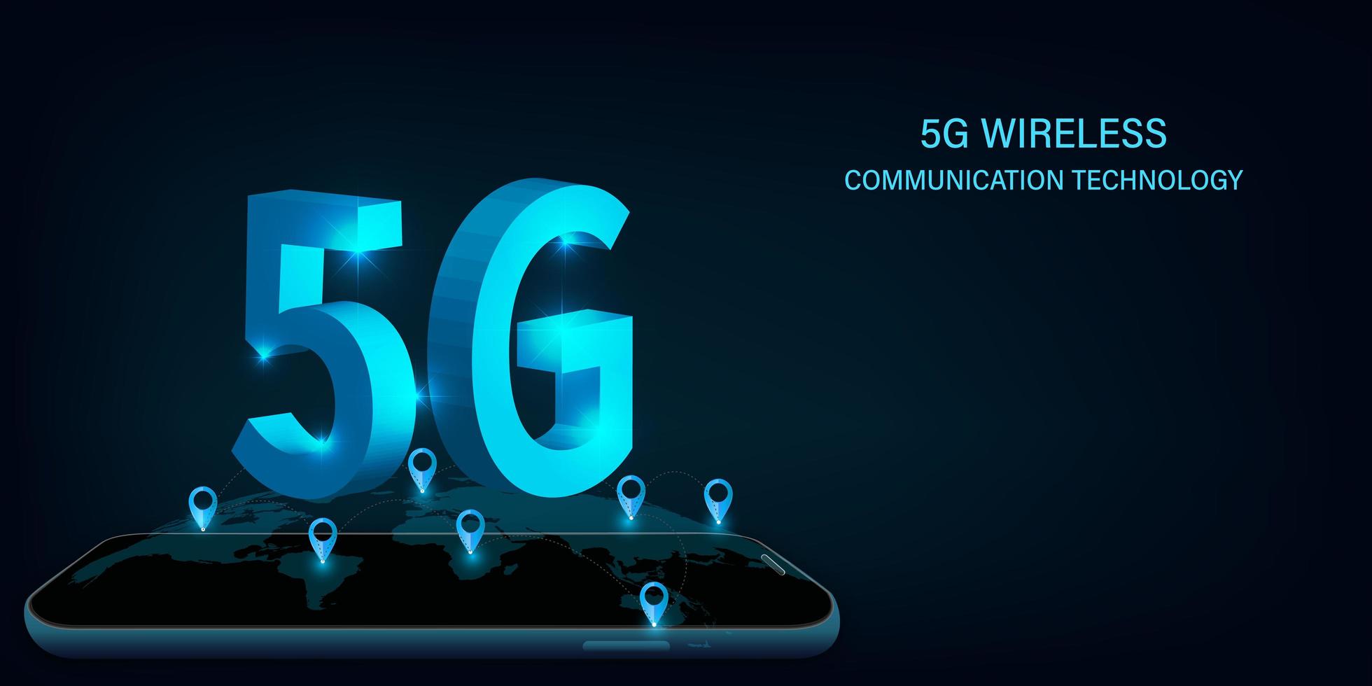 5G network wireless communication technology design vector