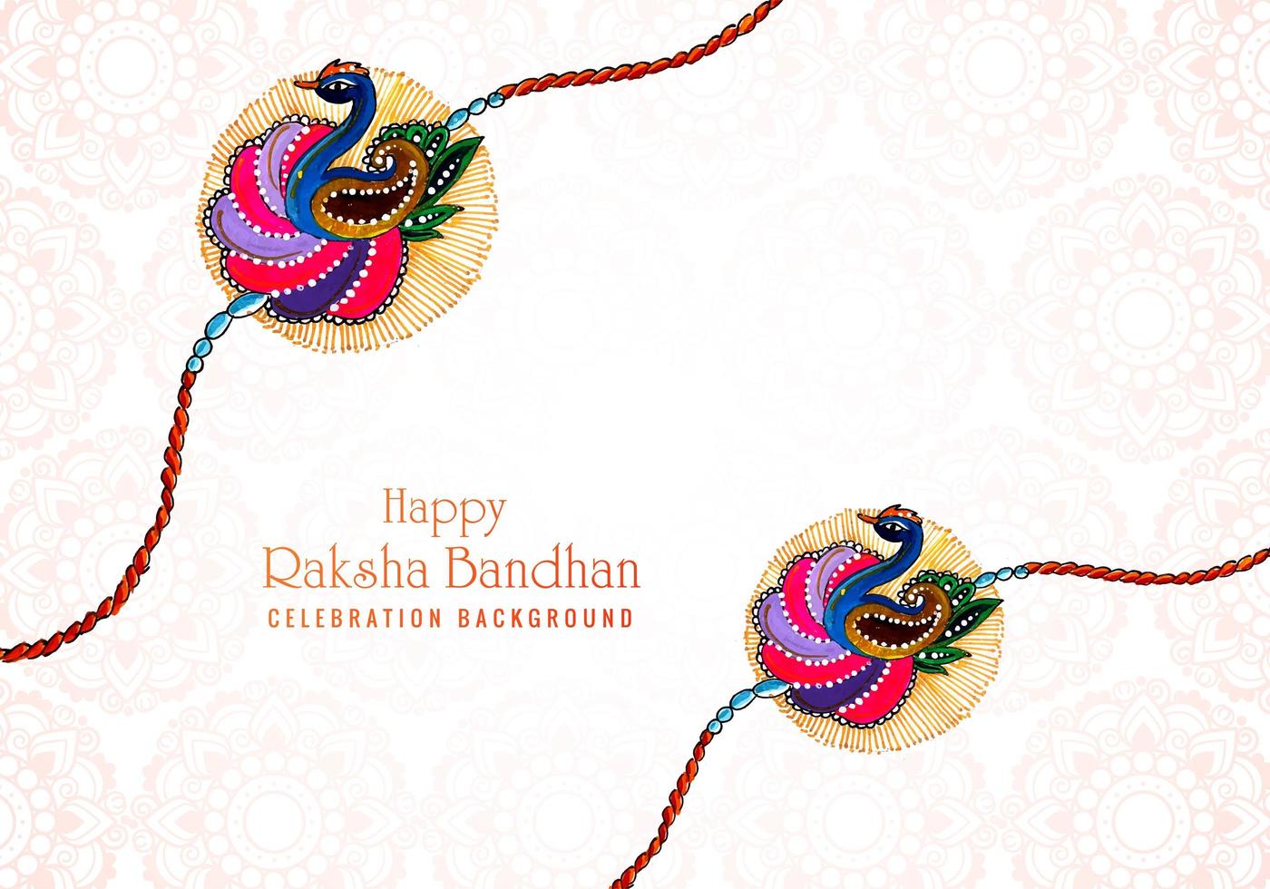 Elegant Raksha Bandhan Indian festival card  vector