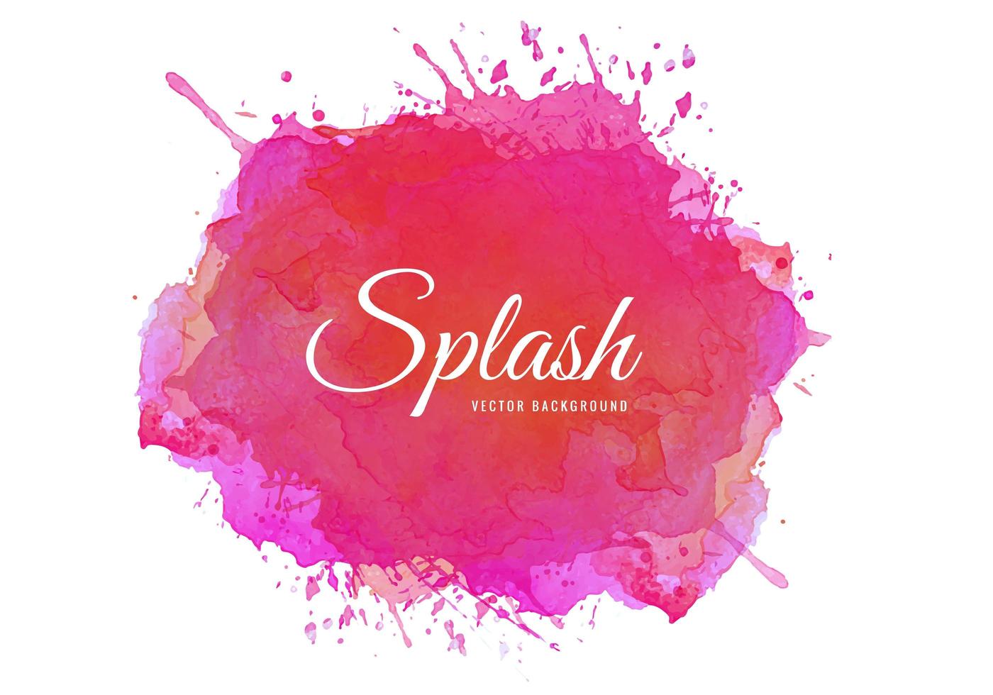 Abstract colorful pink red watercolor splash texture  vector