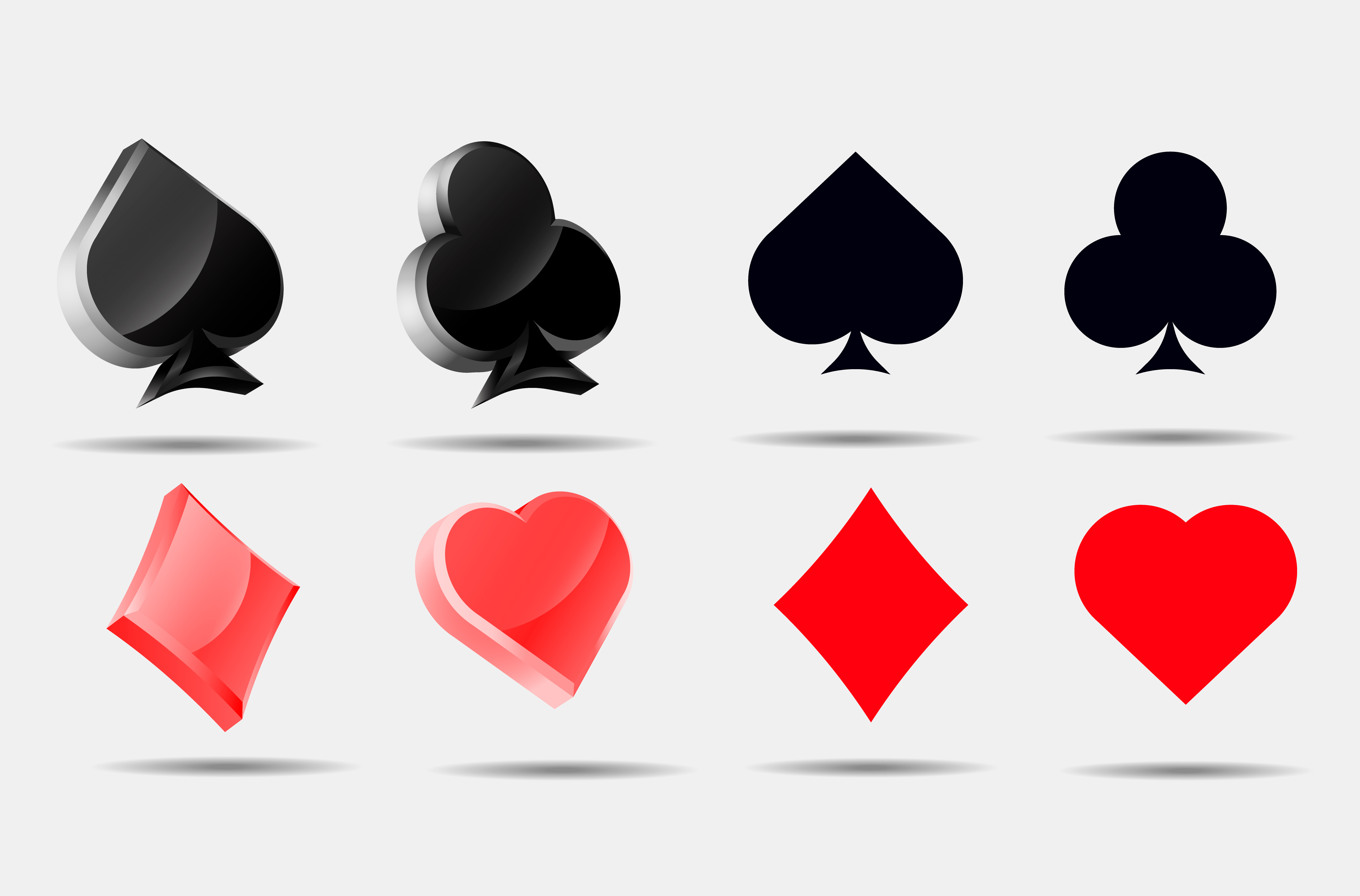 Playing cards suits set 1234282 Vector Art at Vecteezy